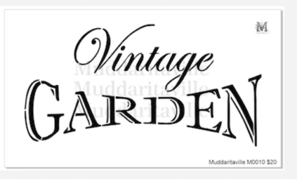 vintage garden stencil